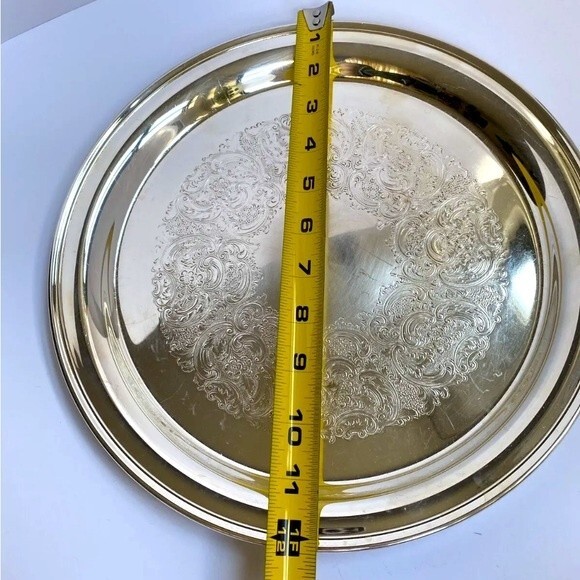 Gorham Round YC427/1 Silver Original Plated Tray Platter Vintage Antique - Picture 4 of 8